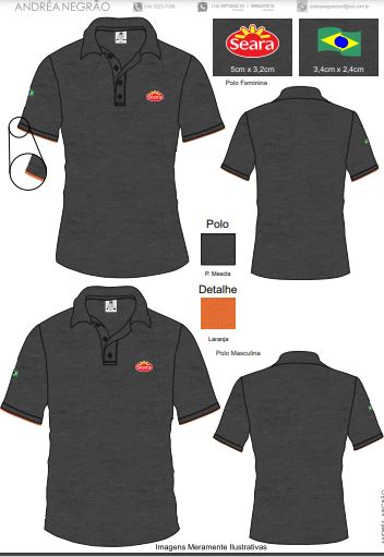 Kit 5 polos + 1 camisa (compra mínima de 12 kits) - SEARA